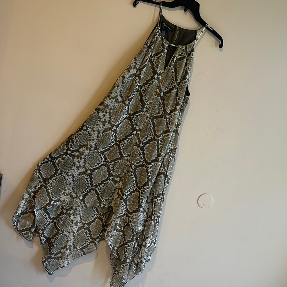 INC International Concepts Snake Print Dress - Gray and Black